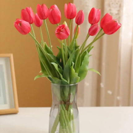 Realistic 5 Heads Tulips Bouquet Silicone Real Touch Artificial Flower High Quality Home Decor realistic-5-heads-tulips-bouquet-silicone-real-touch-artificial-flower-high-quality-home-decor