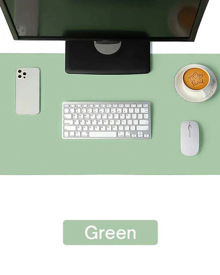 Premium Extra-Large Waterproof PU Leather Desk Protector - Multi-Purpose Mouse Pad for Office & Gaming with Anti-Slip Base