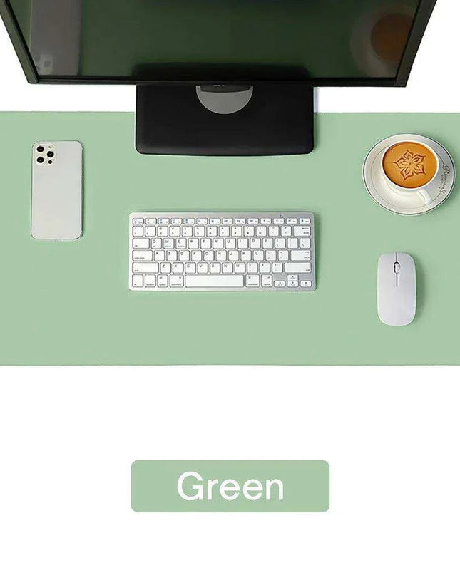 Premium Extra-Large Waterproof PU Leather Desk Protector - Multi-Purpose Mouse Pad for Office & Gaming with Anti-Slip Base