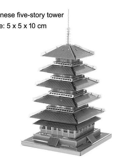 Global Landmark 3D Metal Puzzle Set: Construct and Discover Iconic Structures