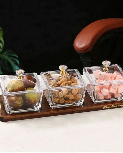 Sophisticated Glass Platter for Elegant Snack Presentation - Ideal for Upscale Events