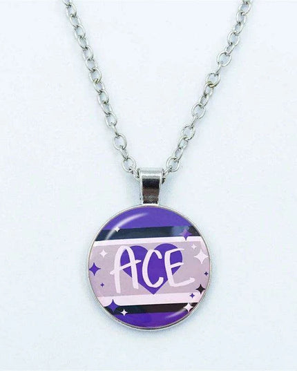 Vibrant Customizable Rainbow Glass Pendant Necklace for Love and Pride Celebration