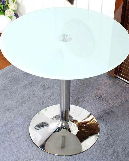 Chic Space-Saving Tempered Glass Dining Table Set for Modern Living