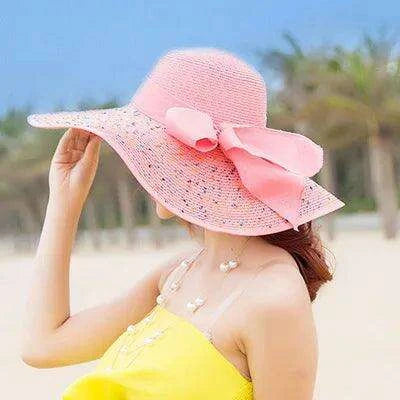 Korean-Inspired Oversized Foldable Women's Sun Hat - Ultimate 15CM Brim for Summer Getaways