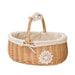 Artisanal Handcrafted Wicker Storage Basket with Waterproof Paint Finish