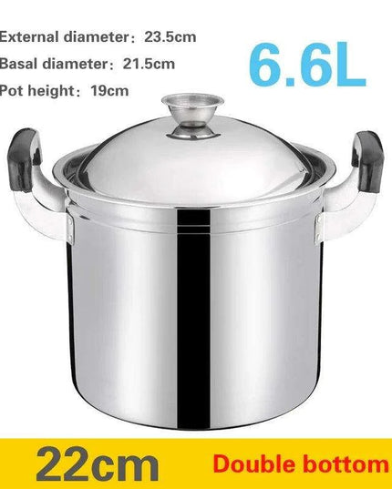 Extra-Large Stainless Steel Induction Cooking Pot for Family-Style Soups and Stews