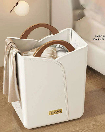 Elegant Space-Saving Laundry Basket for Convenient Organization