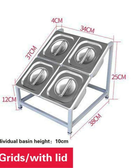 Milk Tea Shop Organizational Marvel: Multi-Grid Portion Basin Rack for Streamlined Efficiency