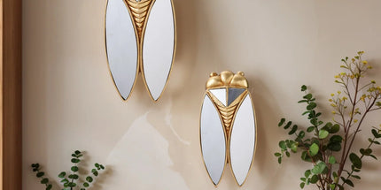 Shop1104558825 Golden Cicada Pendant - Elegant Resin Mirror Finish, Ho