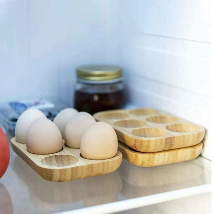 Stylish Double Layer Wooden Egg Organizer for Chic Kitchen Decor