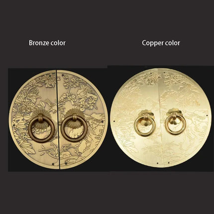 Chinese Antique Copper Cabinet Handle Shoees Wardrobe Door Brass Retro Furniture Knob Engraved Round Handles Door Decoration chinese-antique-copper-cabinet-handle-shoees-wardrobe-door-brass-retro-furniture-knob-engraved-round-handles-door-decoration