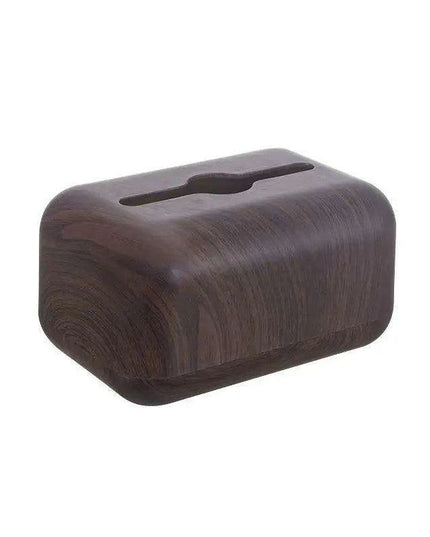 Elegant Walnut Tissue Holder for Modern Workspace Chic