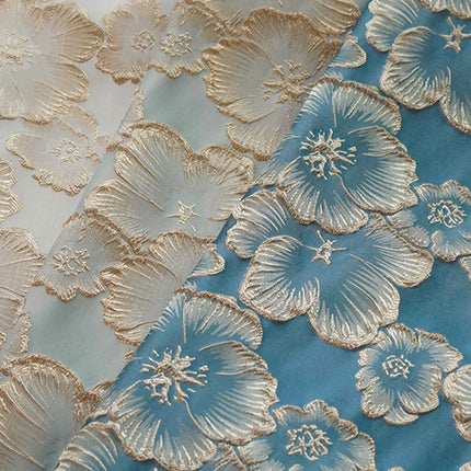 Exquisite 3D Flower Embossed Bubble Fabric Elegant Fashion Texture Fabric for Sewing Home Textiles Upholstery Bag Women Clothes exquisite-3d-flower-embossed-bubble-fabric-elegant-fashion-texture-fabric-for-sewing-home-textiles-upholstery-bag-women-clothes
