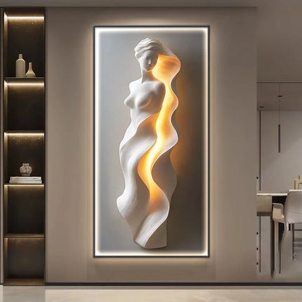 Modern Light Luxury Entrance Door Decoration Painting, Simple Abstract