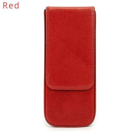 Elegant Genuine Leather Pen Organizer - Stylish Storage for Office and Travel