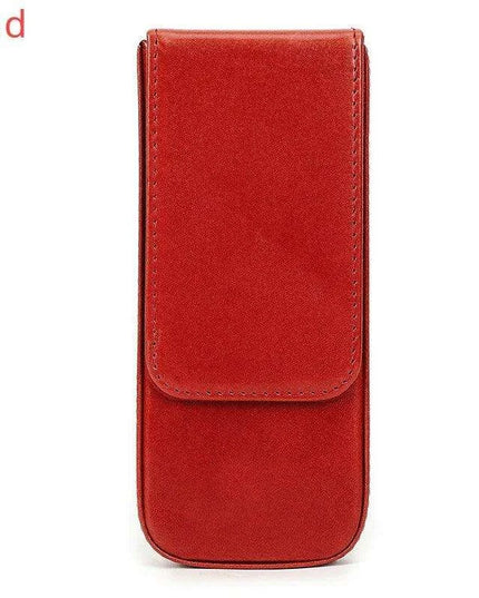 Elegant Genuine Leather Pen Organizer - Stylish Storage for Office and Travel