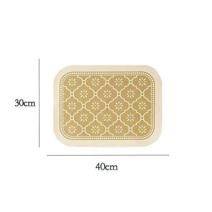 Stylish Nordic Retro Leather Dining Mat for a Chic Table Setting