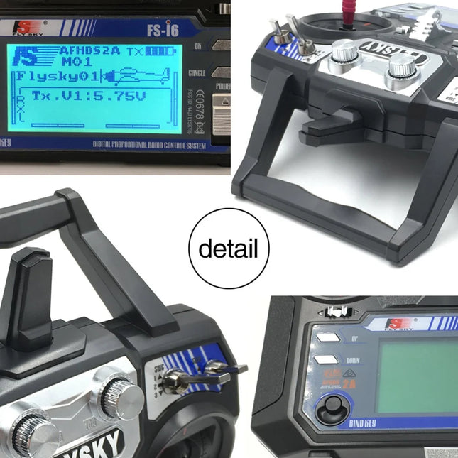 Flysky FS-i6 2.4G 6CH AFHDS 2A RC Transmitter — Mode 1 & 2, IA6 / iA6B Receiver or No RX