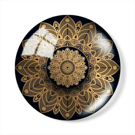 Luxurious Golden Glass Cabochon Set - 10 Pieces for Stunning Jewelry Creations