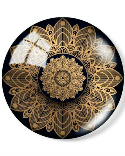 Luxurious Golden Glass Cabochon Set - 10 Pieces for Stunning Jewelry Creations