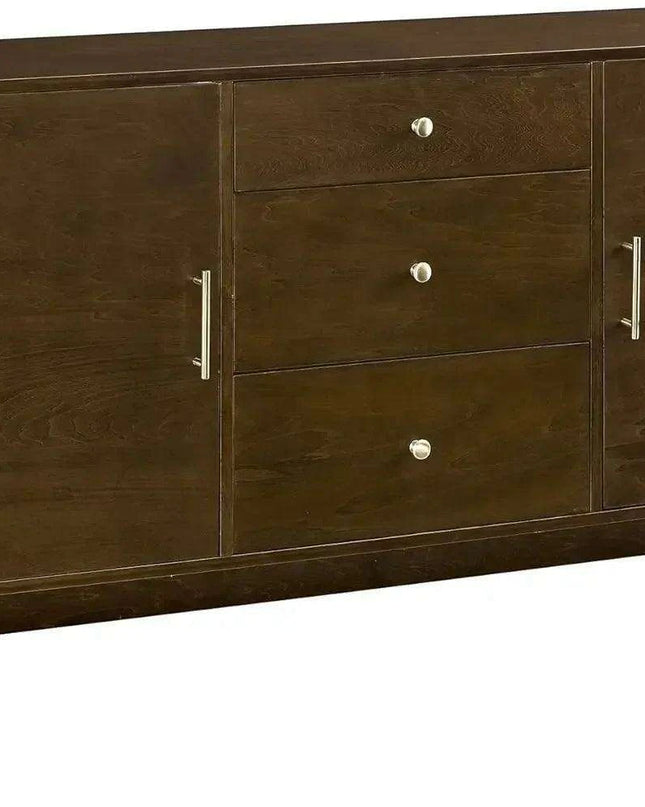 Walnut-Enhanced 60" Mid-Century Modern Entertainment Center with Storage Drawers and Cabinet