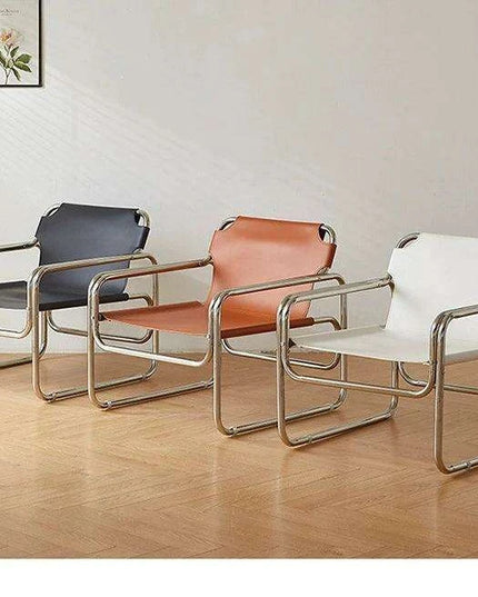 Bauhaus Luxe Leather Lounge Chair - A Fusion of Style and Comfort