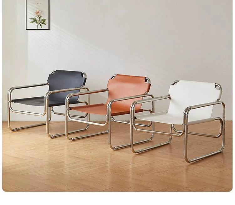 Bauhaus Luxe Leather Lounge Chair - A Fusion of Style and Comfort