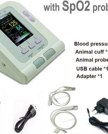 Veterinary Digital Blood Pressure and Oxygen Saturation Monitor for Animal Health