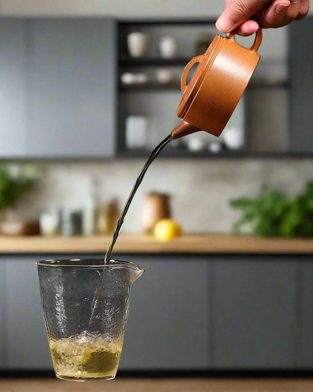 Compact 120ml Artisan Purple Clay Teapot Set for On-the-Go Tea Enthusiasts