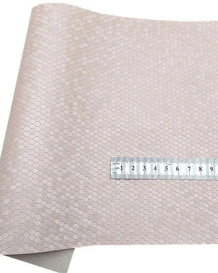 Chic Pink Leather Craft Sheets - Elegant Honeycomb and Heart Designs for Inspiring DIY Creations