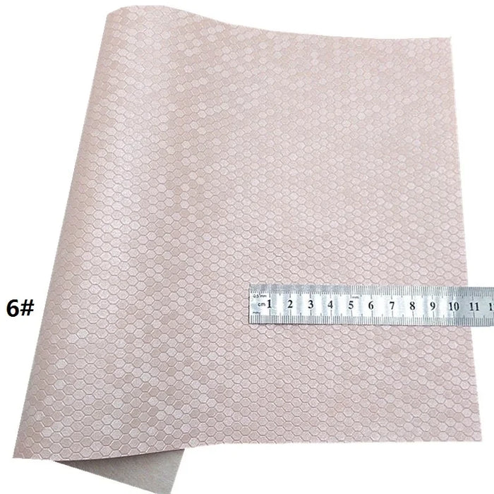 Pink Sparkle Leather Craft Sheets with Unique Honeycomb and Heart Design - Crafting Must-Have for Elegant DIY Creations