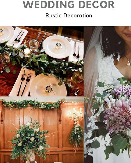 Elegant Silver Dollar Eucalyptus Green Swag - Chic Home Decor Accent