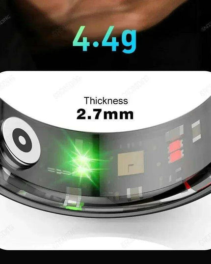 Advanced QRing Health & Fitness Monitor Ring - Comprehensive Heart Rate, Oxygen, Sleep & Activity Tracking