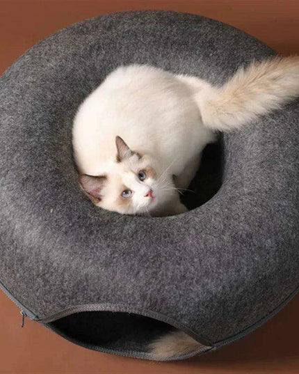 Purrfect Play & Rest Tunnel Bed - Interactive Cat Retreat