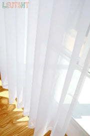 Custom White Sheer Tulle Curtains – Transparent Drape for Living Room & Events