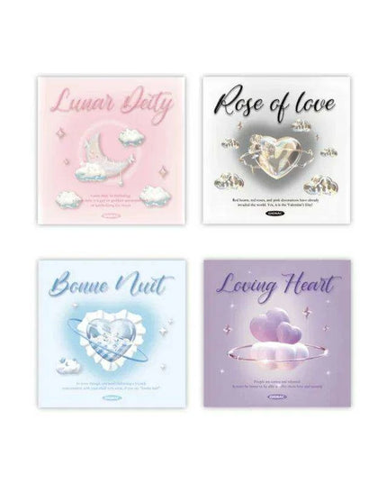 Enchanted Kawaii Notebook with Heart and Moon Theme | Ideal for Creative Writing and Scrapbooking