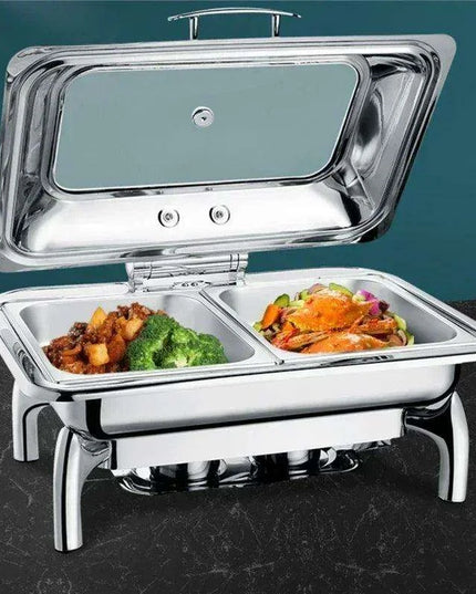 Sophisticated Hydraulic Stainless Steel Catering Chafing Dish Set for Upscale Events