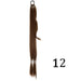 Chic Braided Ponytail Extension Set - Black & Brown Heat-Resistant Synthetic Hair Tie