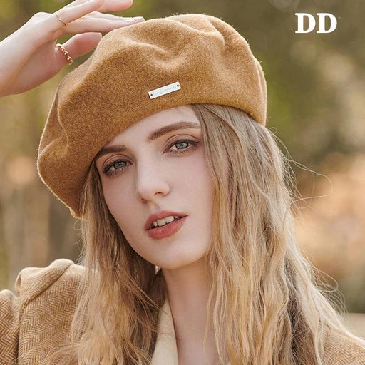 Elegant Pure Wool Beret for Women - Autumn/Winter Fashion Essential