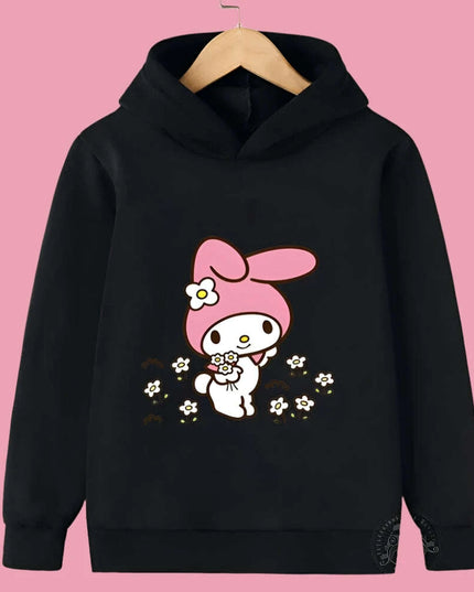 Adorable Sanrio Melody Girls' Cartoon Windbreaker for Spring and Autumn Fun