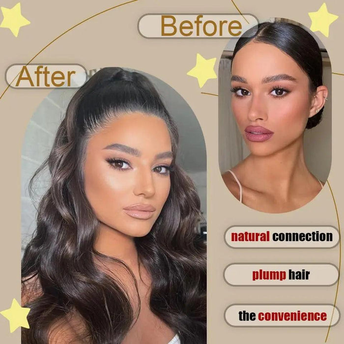 Elegant 30-Inch Wavy Synthetic Hair Extension Ponytail for Effortless Glam