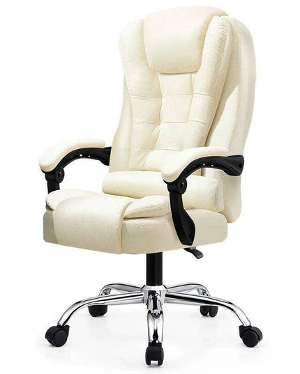 Premium Comfort Leather Massage Swivel Recliner for Enhanced Workspace Relaxation