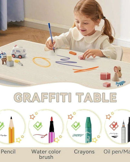 Adjustable Ergonomic Study Table and Chair Set for Kids Aged 3-8