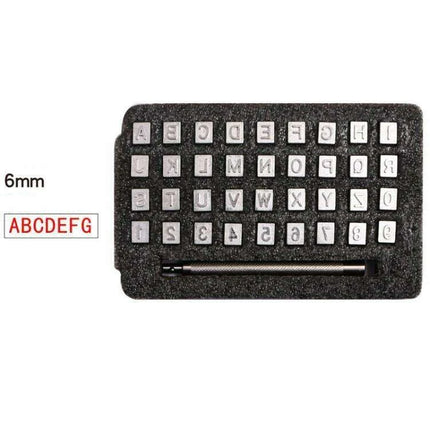 Customizable Metal Stamp Set for Leather Craft: Alphabet and Number Impressions