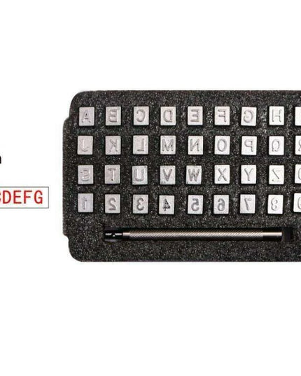 Customizable Metal Stamp Set for Leather Craft: Alphabet and Number Impressions