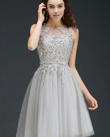 O Neck Tulle Evening Dress