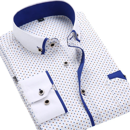 Men's Floral Button-Down Shirt — Long Sleeve, Slim Fit, S–5XL | Très Élite