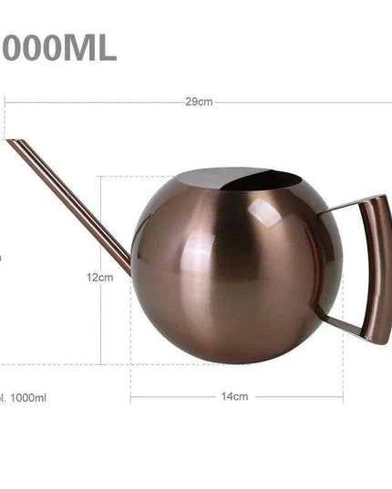 Stylish Stainless Steel Watering Can with Extended Spout - Perfect for Plant Nurturing