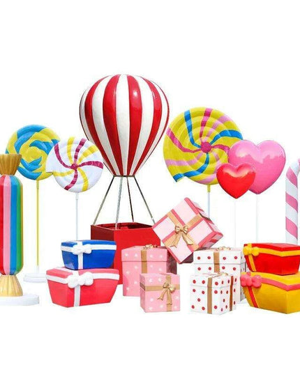 Vibrant 3D Hot Air Balloon Decorative Sculpture