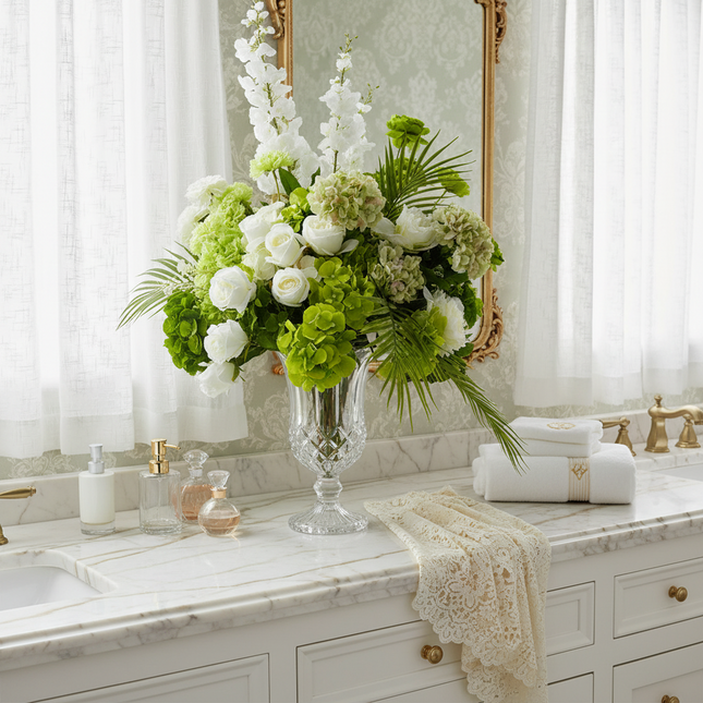 Artificial Flower Row – Rose, Hydrangea & Delphinium | Wedding & Event Decor